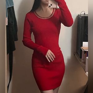 Red Sweater Dress
